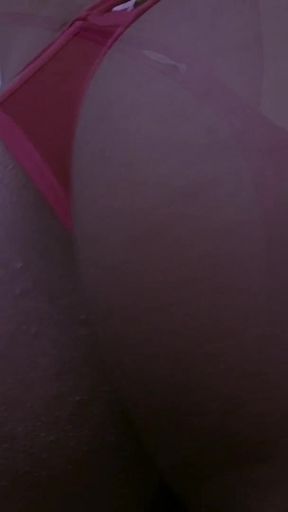 Ass Worship Sissy Goon Fuel in Red Thong & Silk Gloves
