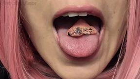 Giantess chewing Tiny Man Bubble gum