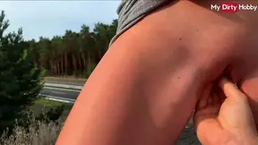 German OLDER WOMAN gets her snug cunt deeply fist-railed in public