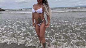aventura do casal mattos - putaria na praia: grelona da anne, foda molhada e gozada surpresa