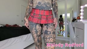 Short Black and Red Lingerie Skirt Try on Haul Closeup Melody Radford