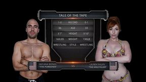 lauren phillips vs indiana bones mixed wrestling
