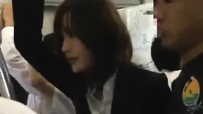 Naughty Japanese Beauty Fucks Wildly Amidst Busy Public Transit Chaos