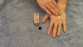 Hands in Latex Gloves - Lotion then Reveal then Lotion - Young Male Hands Showcase