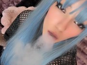 420 Friendly Alt Girl smoking in her fishnet gloves (Full Vid on my OnlyFans/ManyVids)