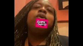 KreamyEmpress pissing in public bathroom