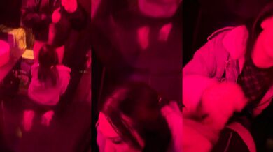 Turkish slut gets throat fucked in public toilet stall