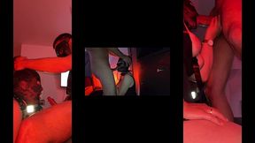 sexy girl wearing black sexy mask and making me the best deepthroat and till coming on he’s sexy breast