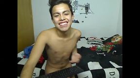 Cute Latino Twink Rubs One Out