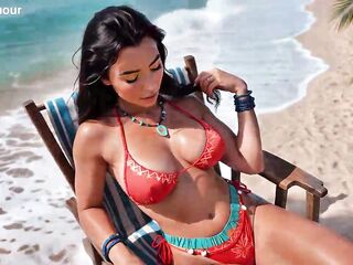 Moana: Paradise Island of Longing, Enjoyment and Sex (AI Generated)