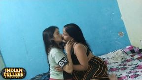 Hot Indian Lesbian Sex Friend Fingering and Fucking Big Boobs