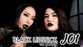 JOI and CEI in Black Lipstick - Lips and Mouth Fetish | Mistress Karino, Mistress Youko