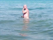 Gay nudist beach swimmer