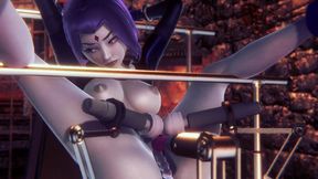 raven on a sex machine - titans porn