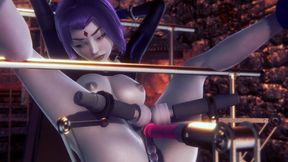 raven on a sex machine - titans porn