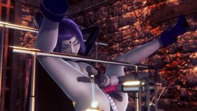 raven on a sex machine - titans porn