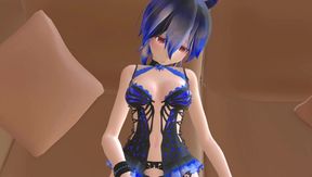 Haku Succubus Missionary Sex Hentai on the Sofa MMD 3D - McLovin - Blue Hair Color Edit Smixix