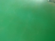 man masturbating underwater in the pool