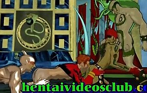 Muscular hentai gay hunks group gangbanged and cummed
