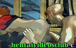 Muscular hentai gay hunks group gangbanged and cummed