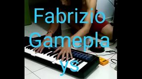 Baiano safado tocando piano pelado