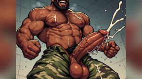 Hairy Muscle Men Monster Dong Art