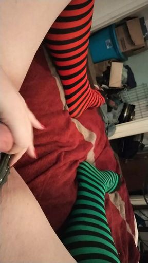 Chubby trans girl playing with herself