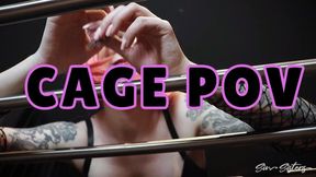 Lady Angela Cage POV thigh high boots dungeon