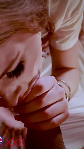 Petite British Teen's First Cumshot Compilation