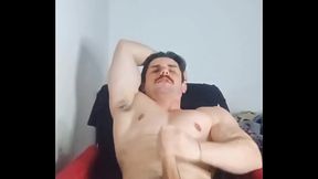 Gozando farto para meus fans com meu pau cheio de porra