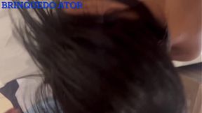 Secret teen slut rides cock from behind in public