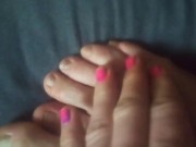 Playing With My Cute Barefeet And My Clit (No Audio)