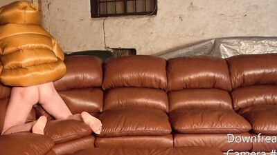 Camera 4 Humping leather Sofa close up cum