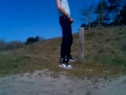So horny to put myself online taking a piss in public