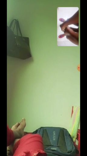 Wife video call handjob cum   Clip 1
