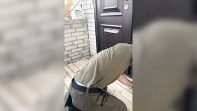 Builder jerks off hot dick after work! Big load of cum!