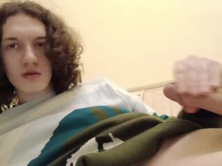 Trans-angel Stesha masturbates her clit and butt