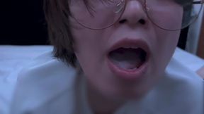 A Girl With Glasses Who Gives A Cleaning Blowjob Until She Gets Smaller After Pulling Out