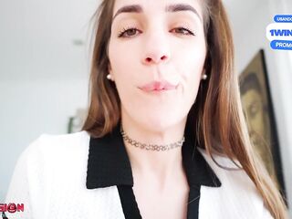POV titsfuck & sloppy oral pleasure with creamy cum-in-throat ending - Miss Pasion