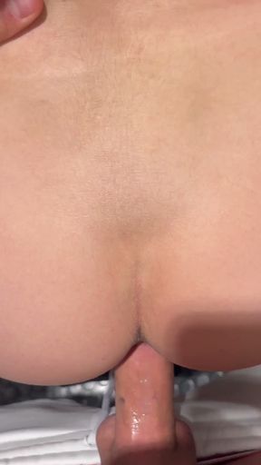 Public sex with a hot brunette in a Cropp fitting room   Clip 2