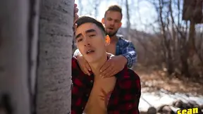 Horny woodsmen fucking around in their secluded cabin