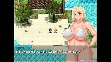The Castaway Married Gal's Netorare Story [ NTR hentai game PornPlay] Ep.8 cheating boobjob on the beach