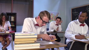 Big Tits at School: Super slim Katrina Jade likes cum on face