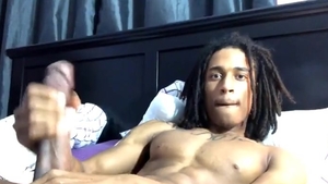 Tattooed ebon chap will not Stop stroking For Your Amusement