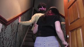 Busty Milfs having rough lesbian sex in the kitchen