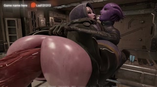 a monster fucks her tight ass and pussy. 3D Hentai Game