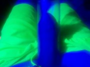 pumped dick blue light yellow shorts glow cockring #2