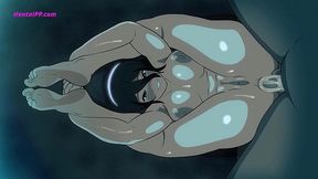 Reze gives a long 3D member lick and takes it all the way down