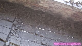 Quick Banged with Gigantic Creampie and Deepthroating into an Abandoned House with a Stalker point of view