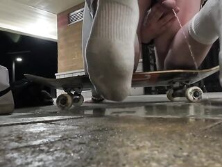 Skater Femboy Pees Hard Infront Of U Then Cums On Your Face????